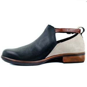 NAOT Kamsin Jet Black/Stone Luggage Booties